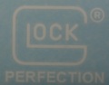 GLOCK PERFECTION カットアウトデカール (白文字 4×3-1/4インチ)