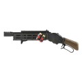 Golden Eagle A.T.P.シリーズ ウィンチェスター M1887 ライブカート式 ガスショットガン Black/RealWood ソードオフ コンパクト