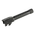 ノーブランド ZEVスタイル タクティカルディンプルアウターバレル BK/TG (14mm逆ネジ/VFC G19X/G45対応)