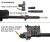 WII TECH RIFLE DYNAMICSタイプ 12.5/14.5inch アウターバレル&フロントサイトセット マルイ AKM GBBシリーズ対応