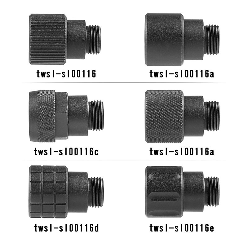 SLONG Airsoft 11mm正→14mm逆ネジ 変換アダプター (マズルプロテクター) BK 各種