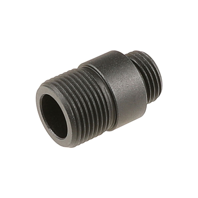 SLONG Airsoft 11mm正→14mm逆ネジ 変換アダプター BK
