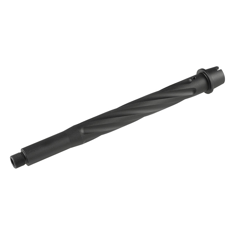 SLONG Airsoft スパイラルスタイル CNCアルミ アウターバレル 10インチ Black (東京マルイMWS適合)