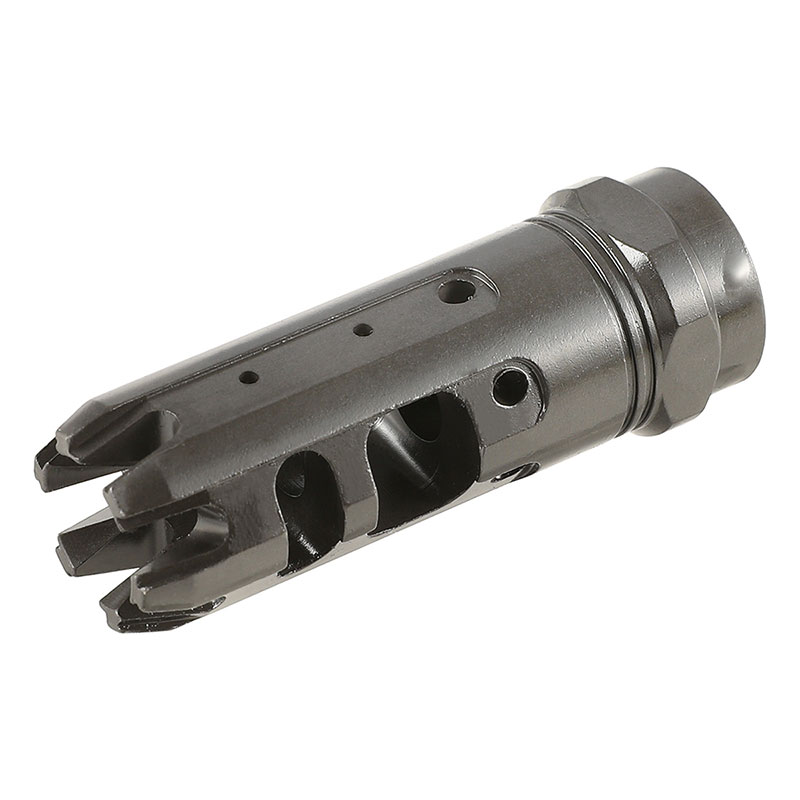 ノーブランド SI KING COMPタイプ スチールフラッシュハイダー (14mm逆ネジ)