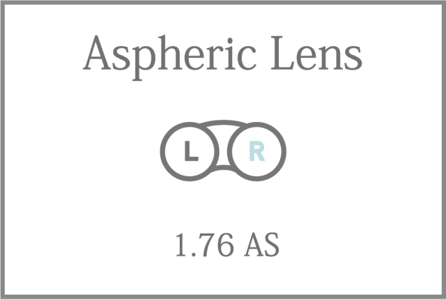 プラスチック 単焦点 1.76超薄型 非球面レンズ