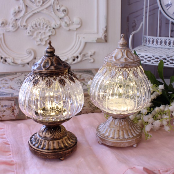 キャンドルライト LED ランタン テーブルライト LEDライト 置物 オブジェ 置き型 スタンド ショート  ホワイト (134)  ゴールド 