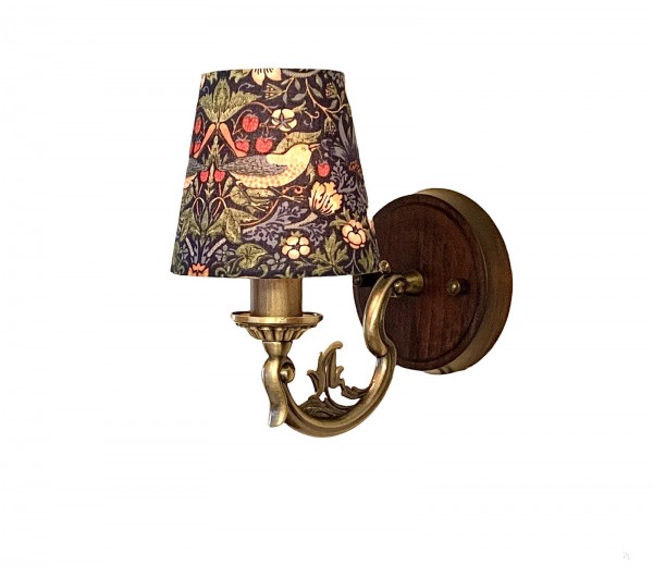 LED ブラケットランプ 壁掛け照明 ウォールランプ ブラケットライト ウィリアムモリス Strawberry Thief  いちご泥棒 壁掛けラン