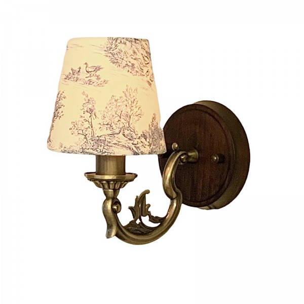 ブラケットランプ LED トワルドジュイ ブラケットライト blue ブルー 壁掛けランプ 壁掛け照明 ウォールランプ 日本製 ジュイ柄 