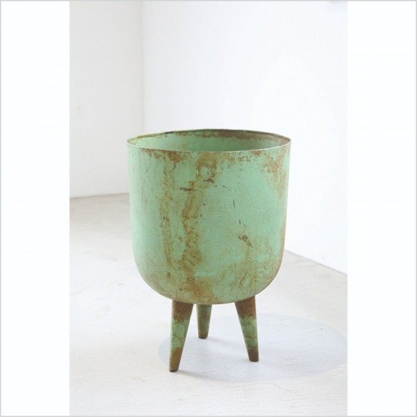 プランタースタンド アンティーク風 鉢カバー グリーン オース レッグスカップ ポット 鉢 ポットカバー プランター アンティーク