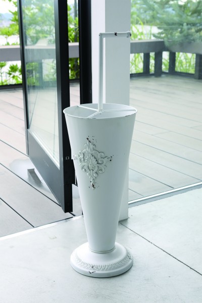 アンブレラスタンド 傘立て ホワイト カサ立て アンティーク調 シャビー ブロカント 店舗什器 おしゃれ シャビーシック アンティ