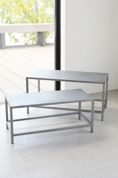 プランタースタンド シルバー ランス ワイドスタンド ２点セット 花台 コラム 飾り台 台座 スタンド ワイド シルバー プランター