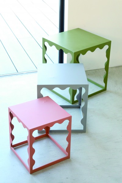 フラワーラック 棚 ウェービーラック 飾り棚 ３点セット ラック 正方形 置き型 フラワースタンド 店舗什器 neulo 韓国インテリア