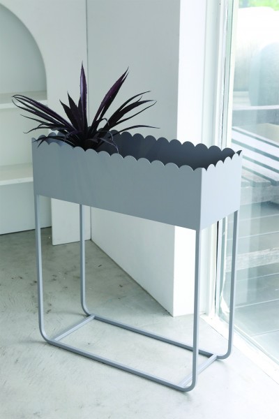 プランタースタンド プランター プラントボックス プランター グレー 脚付き  プランターポット アンファン 植物スタンド 鉢  ne