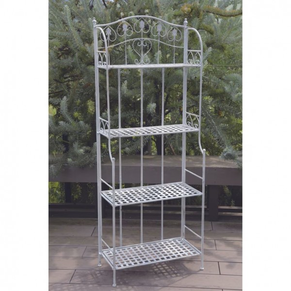 ４段ラック シェルフ アイアンラック ホワイト ４段シェルフ ヴァイス フォーティアシェルフ アイアンシェルフ 棚 オープンラッ