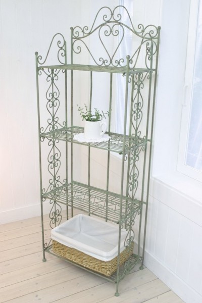 アイアン ４段シェルフ オープンラック アイアンラック ウィズリー フォーティアシェルフ アイアンシェルフ グリーン 棚 店舗什
