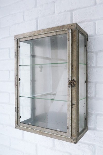 コレクションケース 壁掛け ガラスケース ビンテージ加工 バリヤード ショーケース ガラスケース キュリオ コレクション棚 壁掛