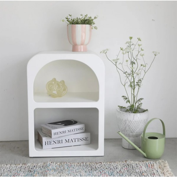 サイドラック ホワイト ラック 飾り棚 白 棚 CAVE 小物入れ 置き型 可愛い収納 洞窟 店舗什器 neulo 韓国インテリア ヨーロピア