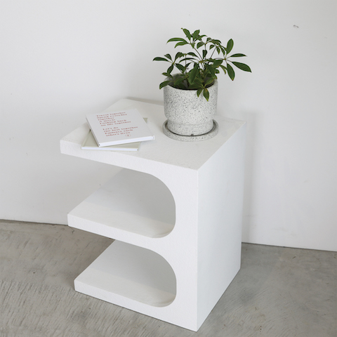 サイドラック Ｅラック ホワイト 飾り棚 白 ラフル ラック 小物入れ 置き型 ラックテーブル 洞窟 店舗什器 neulo 韓国インテリア