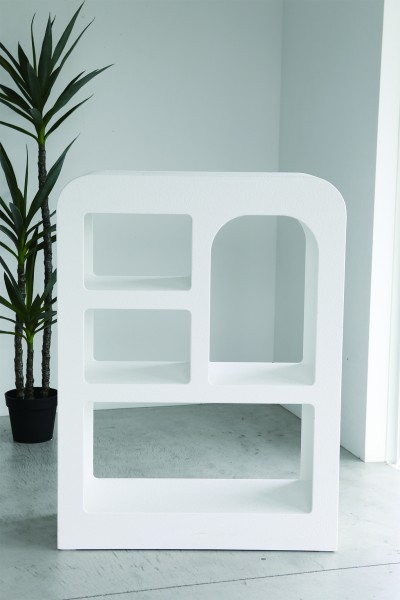 オープンシェルフ 飾り棚 ホワイト ラック ケイブ サンク シェルフ 白 棚 オープンシェルフ CAVE  店舗什器 neulo ポップ カジュ