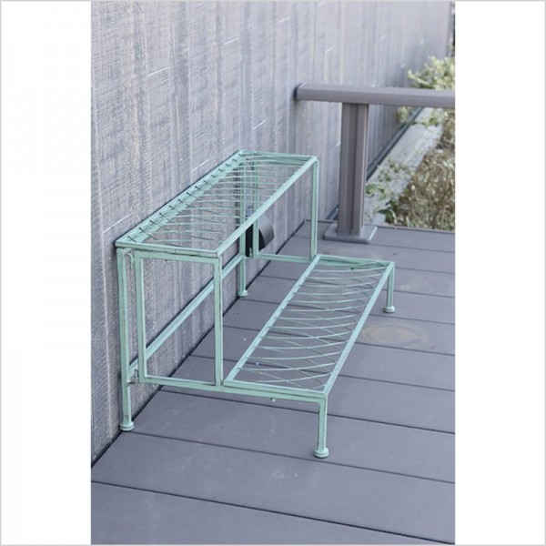 フラワースタンド カペラ ステア 花台 フラワーラック ガーデニング アイアンスタンド エクステリア 店舗什器 アンティーク調 フ