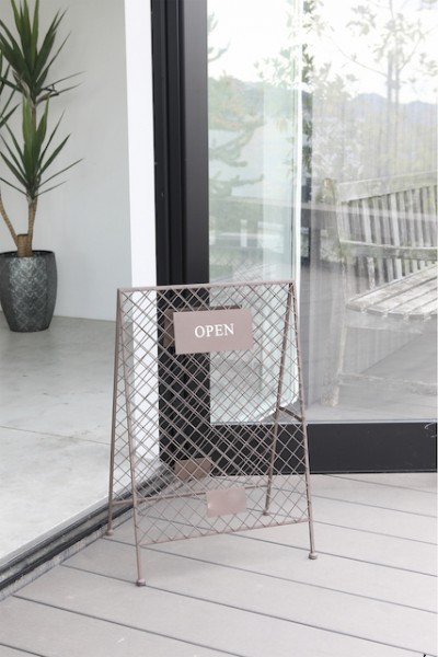 看板 オープン クローズ ブロア メッシュ ボードスタンド OPEN CLOSE ブラウン 店舗装飾 ブロカント 店舗什器 インダストリアル 
