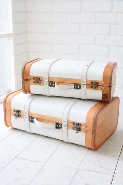 トランクケース ラテ アールトランク ２点セット トランクボックス 収納ボックス 木製 アンティーク調 リビング収納 店舗什器 フ