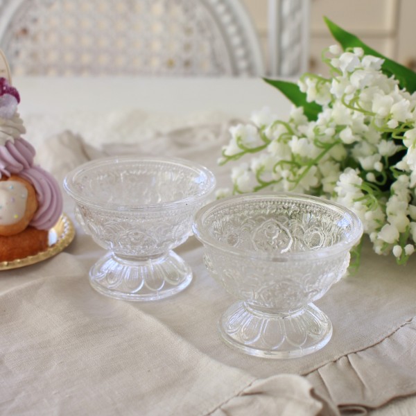 プティコンポート デザートグラス ミニクープ ２個セット トレプティ ガラス製 コンポート ガラス デザートコンポート (1124) ガ