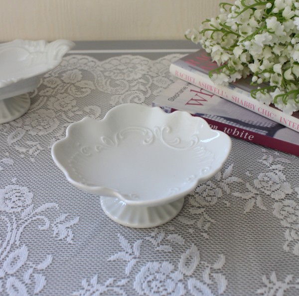 プチフール ケーキプレート 日本製 陶器 ケーキスタンド フラワー (364) 台座 可愛い スウィーツトレー アクセサリートレー 陶器