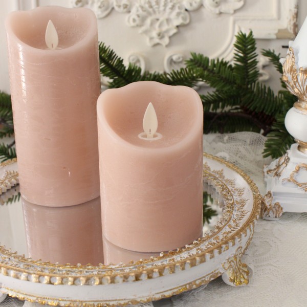 ＬＥＤキャンドルライト ショート ペッシュ ピンク LEDライト キャンドルライト ＬＥＤ蝋燭 ロウソク型ライト アンティーク風 お