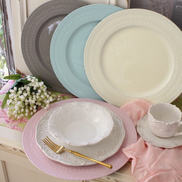 ラウンドプレート トレー ラウンドトレイ アンダープレート トレー  プレート アイボリー ピンク グレー ブルー ディスプレイ ア