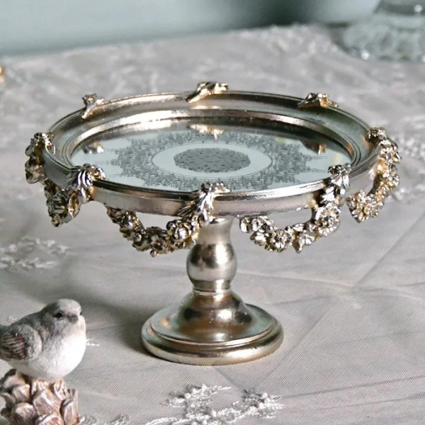 (SALE20%OFF) ミラートレースタンド ディスプレイスタンド ガーランド シルバー ディスプレイトレイ インテリアトレイ トレイス