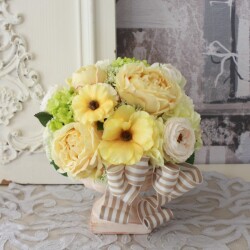 フラワーアレンジ イエローアネモネ ギフト 造花 インテリアフラワー 枯れない インテリア アレンジ 洋風 ギフト アーティフィシ