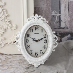 置時計 無音 ホワイト 軽量 アンティーク調クロック 置き時計 ビクトリアンパレス 掛時計 スイープムーブメント ロココ調 ヨーロ