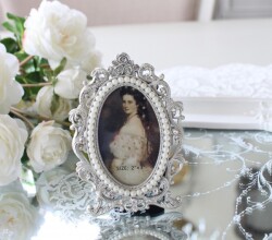 猫脚パール 写真立て フォトフレーム ギフト ミニフォトフレーム アンティーク風 姫系 かわいい エレガント 輸入雑貨 可愛い