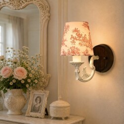 ブラケットランプ LED トワルドジュイ ブラケットライト ルージュ rouge ワインレッド 壁掛けランプ 壁掛け照明 ウォールランプ 