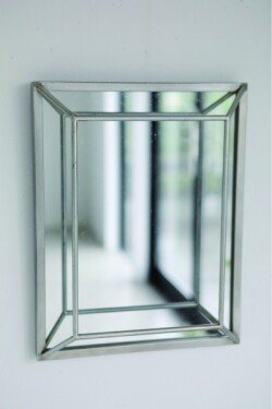 壁掛けミラー スクエアミラー フレーム 鏡 ウォールミラー フレンチカントリー ブロカント アンティーク調 アンティーク風 壁掛