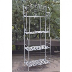 ４段ラック シェルフ アイアンラック ホワイト ４段シェルフ ヴァイス フォーティアシェルフ アイアンシェルフ 棚 オープンラッ