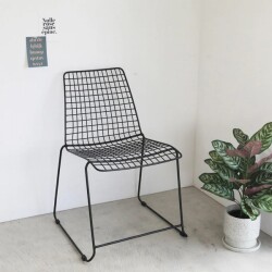 アイアンチェア ブラック ワイヤーチェア ガーデニング チェア ガーデンチェア 椅子 屋外 テラス 店舗什器 ブロカント モダン ス