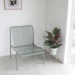 アイアン ローチェア ラウンジチェア アイアンチェア グリーン Jade ガーデンチェア チェア 椅子 屋外 ガーデニング 店舗什器 フ