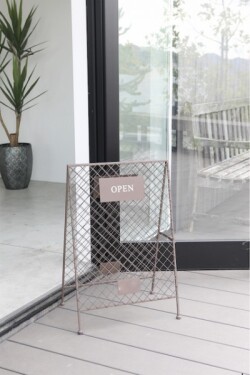 看板 オープン クローズ ブロア メッシュ ボードスタンド OPEN CLOSE ブラウン 店舗装飾 ブロカント 店舗什器 インダストリアル 