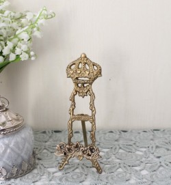 イーゼル ゴールド S プレートスタンド アンティーク風 （Ｓ5568）カードスタンド 名刺立て イーゼルスタンド お洒落 雑貨 アン