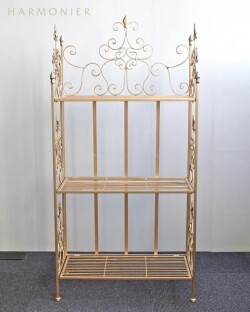 アイアンシェルフ ゴールド アイアンラック シェルフ 棚 植物ラック おしゃれ かわいい アイアン フラワーラック 折りたたみ式 