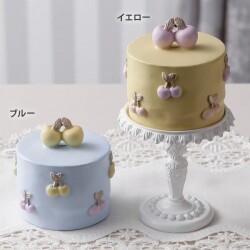 パステルケーキ チェリー 置物 ケーキ オブジェ フェイク (1491) 可愛い ロココ調 シャビーシック 姫系 フレンチテイスト 店舗装