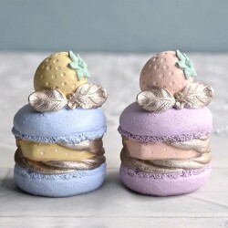 パステルケーキ マカロン 置物 ケーキ オブジェ お菓子 フェイク (1493) 可愛い ロココ調 アフタヌーンティー フェイクスイーツ 
