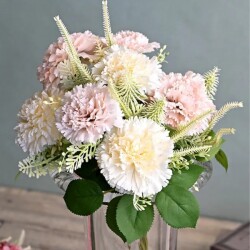 カーネーション ミックスブーケ ホワイト ブーケ 可愛い おしゃれ 花束 ブーケ 花 ギフト プレゼント 造花 アートフラワー 枯れ