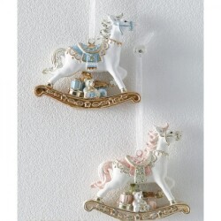 クリスマスオーナメント ロッキングホース オーナメント 馬 クリスマス 壁飾り 回転木馬 カルーセル ホース クリスマスギフト ア