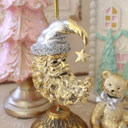 クリスマス サンタクロース サンタムーン 月 オーナメント ツリーオーナメント クリスマスオーナメント サンタ (1006) クラシッ