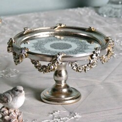 (SALE20%OFF) ミラートレースタンド ディスプレイスタンド ガーランド シルバー ディスプレイトレイ インテリアトレイ トレイス