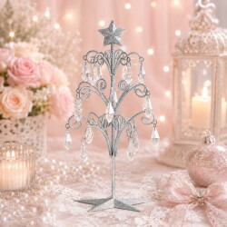 (SALE30%OFF) クリスマスツリー エレガント シルバー ジュエルツリー ビーズ ツリー クリスマス ギフト クリスマス装飾 可愛い 