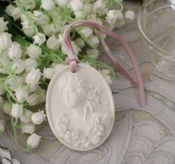 アロマプレート カメオ 貴婦人 アンティーク風 アロマディフューザー マチルドエム フランス センティッドデコ マーキーズ (468)